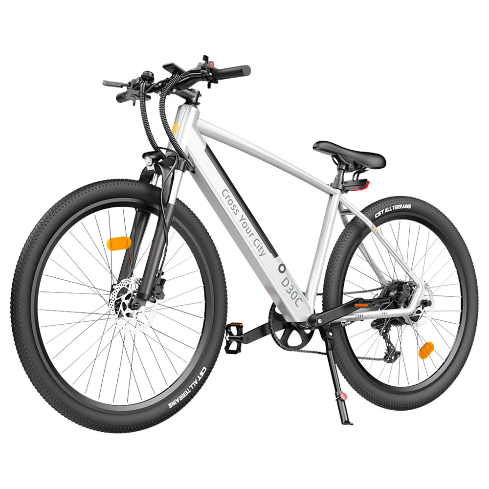 ADO D30C 36V 10.4Ah 250W 27.5in Electric Power Assist Bicycle 25km/h Max Speed 90km Mileage 9 Speed City Electric Bike Silver 2 ADO D30C 36V 10.4Ah 250W 27.5in Electric Power Assist Bicycle 25km/h Max Speed 90km Mileage 9 Speed City Electric Bike Silver - Image 2
