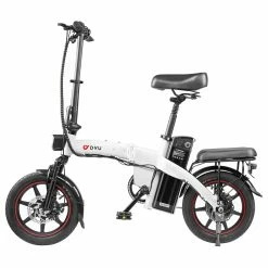 DYU A5 Electric Bicycle 350W Motor Max Speed 25km/h 36V 7.5Ah Battery 70km Max Range - White