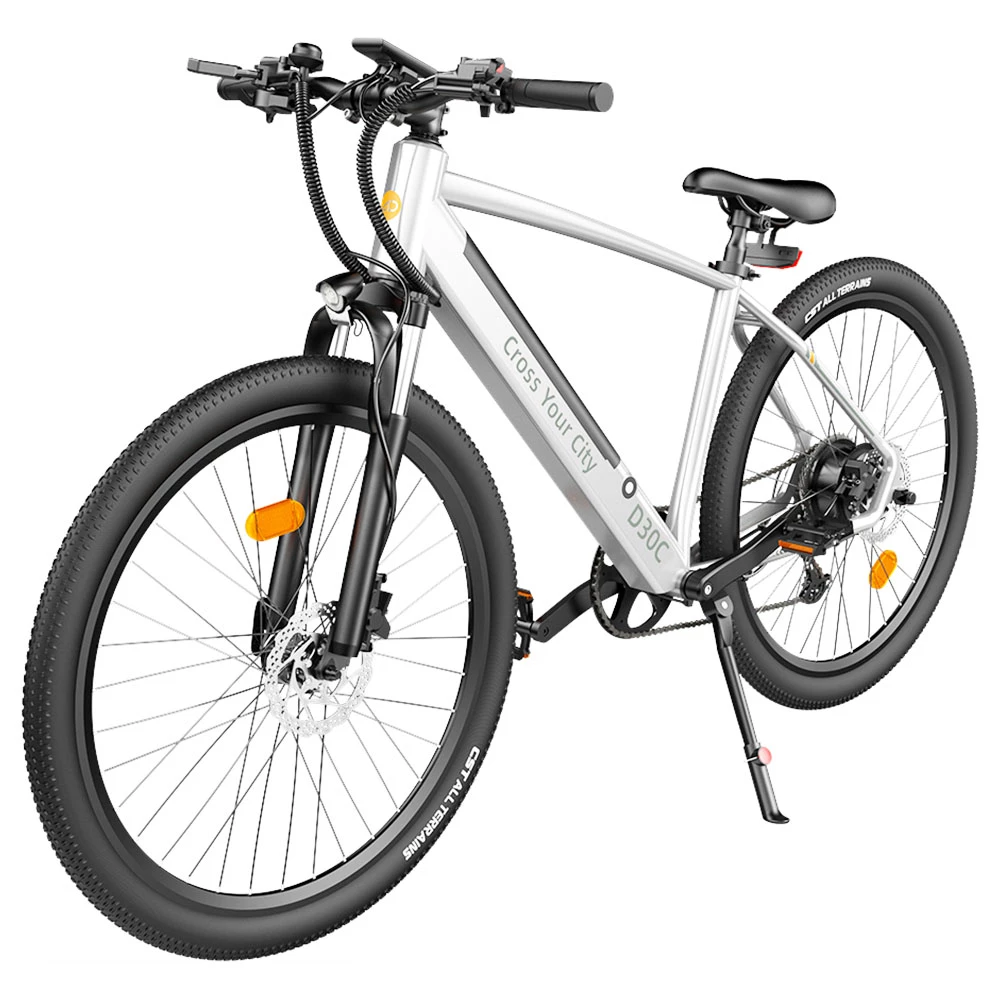 ADO D30C 36V 10.4Ah 250W 27.5in Electric Power Assist Bicycle 25km/h Max Speed 90km Mileage 9 Speed City Electric Bike Silver 4 ADO D30C 36V 10.4Ah 250W 27.5in Electric Power Assist Bicycle 25km/h Max Speed 90km Mileage 9 Speed City Electric Bike Silver - Image 4
