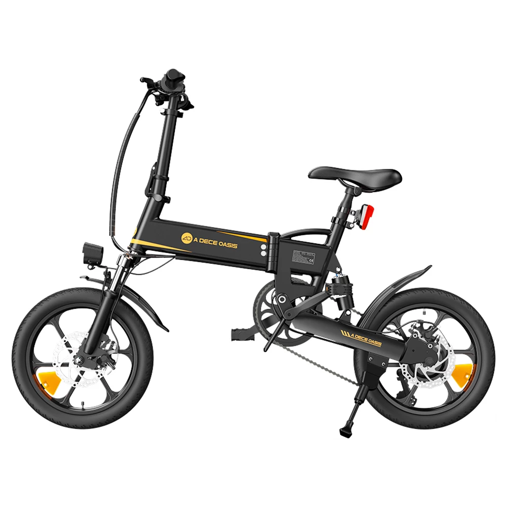 ADO A16 XE Folding Electric Bike 250W Geared Hub Motor 36V 7.5Ah Battery for 43 Mile Range 25km/h Max Speed - Black 2 ADO A16 XE Folding Electric Bike 250W Geared Hub Motor 36V 7.5Ah Battery for 43 Mile Range 25km/h Max Speed - Black - Image 2