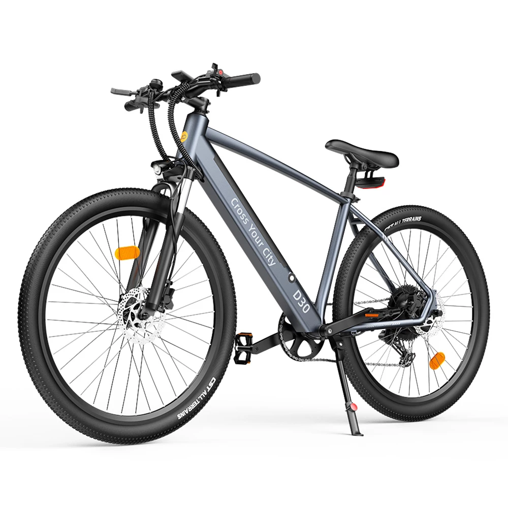 ADO D30C Electric Power Assist Bicycle 36V 10.4Ah Battery 250W Motor 27.5 Inch Tire 25Km/h Max Speed 90KM Mileage Shimano 9-Speed Gear Dual Hydraulic Disc Brakes - Gray 3 ADO D30C Electric Power Assist Bicycle 36V 10.4Ah Battery 250W Motor 27.5 Inch Tire 25Km/h Max Speed 90KM Mileage Shimano 9-Speed Gear Dual Hydraulic Disc Brakes - Gray - Image 3