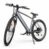 ADO D30C Electric Power Assist Bicycle 36V 10.4Ah Battery 250W Motor 27.5 Inch Tire 25Km/h Max Speed 90KM Mileage Shimano 9-Speed Gear Dual Hydraulic Disc Brakes - Gray