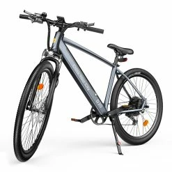 ADO D30C Electric Power Assist Bicycle 36V 10.4Ah Battery 250W Motor 27.5 Inch Tire 25Km/h Max Speed 90KM Mileage Shimano 9-Speed Gear Dual Hydraulic Disc Brakes - Gray
