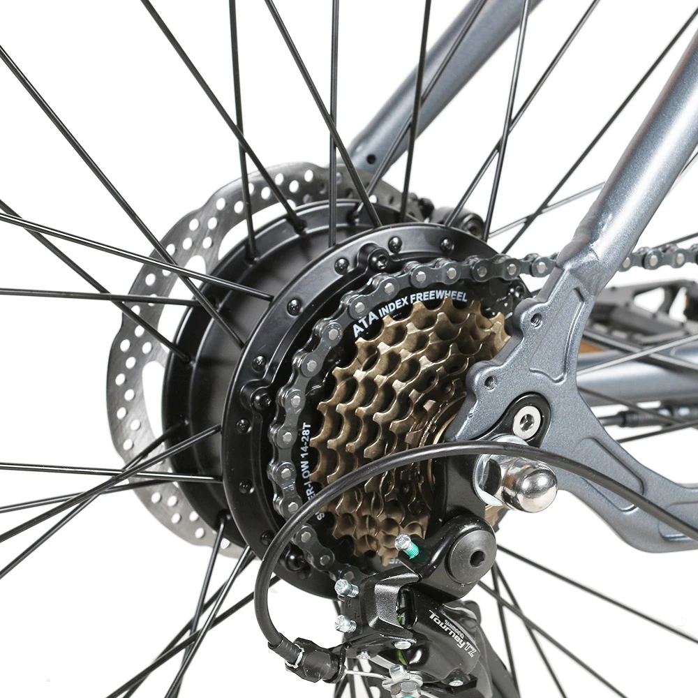 AVAKA R3 Electric Bike 36V 350W Motor 12.5Ah Battery 32km/h Max Speed 70km Range Shimano 7-Speed Gear 120kg Load - Grey 5 AVAKA R3 Electric Bike 36V 350W Motor 12.5Ah Battery 32km/h Max Speed 70km Range Shimano 7-Speed Gear 120kg Load - Grey - Image 5