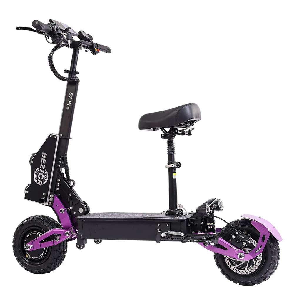 BEZIOR S2 PRO Electric Off-Road Scooter 11 Inch Wheel 1200W*2 Dual Motor 48V 23Ah Battery 65Km/h Max Speed 120KG Load Double Large Screen Dual Oil Brake Adjustable Height Dual Charging Ports 4 BEZIOR S2 PRO Electric Off-Road Scooter 11 Inch Wheel 1200W*2 Dual Motor 48V 23Ah Battery 65Km/h Max Speed 120KG Load Double Large Screen Dual Oil Brake Adjustable Height Dual Charging Ports - Image 4