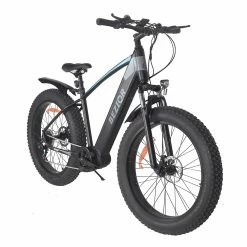BEZIOR XF800 Electric Mountain Bike 26*4.0 Inch Fat Tires 500W Mid Motor 48V 13Ah Battery 40Km/h Max Speed 90KG Load Dual Mechanical Disc Brake Shimano 7-Speed Gears - Black & Blue -Sports & Outdoors Sales BEZIOR XF800 Electric Bike 500W Mid Motor Black Blue 518288 2