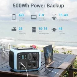 BLUETTI PowerOak AC50S 300W Portable Power Station, 500Wh Lithium Battery Solar Generator, Pure Sine Wave AC Outlet, Wireless Charging Battery Backup for Outdoor Tailgating Camping - Blue 8 BLUETTI PowerOak AC50S 300W Portable Power Station, 500Wh Lithium Battery Solar Generator, Pure Sine Wave AC Outlet, Wireless Charging Battery Backup for Outdoor Tailgating Camping - Blue -Sports & Outdoors Sales BLUETTI Power Station 500Wh Solar Generator Bluetti AC50S Wireless Cha 472805 2