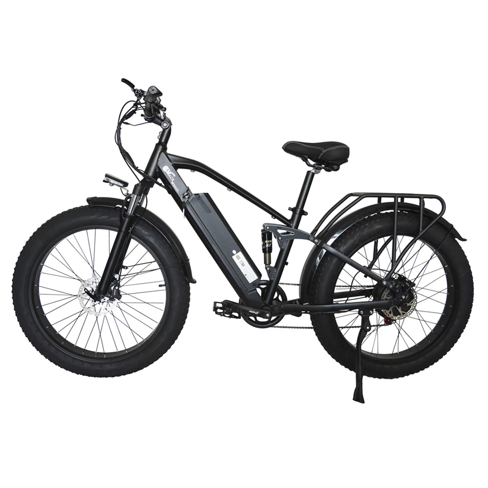 CMACEWHEEL TP26 Full Suspension Electric Mountain Bike, 26*4.0 Inch Fat Tire 48V 750W Brushless Motor 17Ah Li-battery 45Km/h Max Speed Shimano 7 Speed Transmission Black 1 CMACEWHEEL TP26 Full Suspension Electric Mountain Bike, 26*4.0 Inch Fat Tire 48V 750W Brushless Motor 17Ah Li-battery 45Km/h Max Speed Shimano 7 Speed Transmission Black
