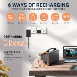 CTECHi GT200 200W Portable Power Station, 240Wh LiFePO4 Battery Solar Generator, 60W PD Fast Charging, LED Light 8 CTECHi GT200 200W Portable Power Station, 240Wh LiFePO4 Battery Solar Generator, 60W PD Fast Charging, LED Light -Sports & Outdoors Sales CTECHi GT200 200W 240Wh Portable Power Station 516992 2