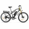 CYSUM M900 Fat Tire Electric Bike 48V 1000W Brushless Gear Motor 17Ah Removable Battery for 50-70 Range - Pure-Black