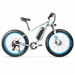 CYSUM M980 Fat Tire Electric Bike 48V 1000W Brushless Motor 17Ah Removable Battery for 50-70 Range - Black-Blue