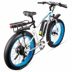 CYSUM M980 Fat Tire Electric Bike 48V 1000W Brushless Motor 17Ah Removable Battery for 50-70 Range - Black-Blue -Sports & Outdoors Sales CYSUM M980 Fat Tire Electric Bike 48V 1000W Motor Black Blue 498572 4