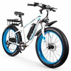 CYSUM M980 Fat Tire Electric Bike 48V 1000W Brushless Motor 17Ah Removable Battery for 50-70 Range - Black-Blue -Sports & Outdoors Sales CYSUM M980 Fat Tire Electric Bike 48V 1000W Motor Black Blue 498572 5