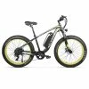 CYSUM M980 Fat Tire Electric Bike 48V 1000W Brushless Motor 17Ah Removable Battery for 50-70 Range - Black-Green