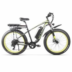 CYSUM M980 Fat Tire Electric Bike 48V 1000W Brushless Motor 17Ah Removable Battery for 50-70 Range - Black-Green -Sports & Outdoors Sales CYSUM M980 Fat Tire Electric Bike 48V 1000W Motor Black Green 498571 3