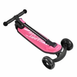 Kick Scooter Glide Scooter with Extra Wide PU Light-Up Wheels and 4 Adjustable Heights for Children from 3-12 Pink -Sports & Outdoors Sales Children Scooter Pink 426992 2