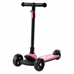 Kick Scooter Glide Scooter with Extra Wide PU Light-Up Wheels and 4 Adjustable Heights for Children from 3-12 Pink -Sports & Outdoors Sales Children Scooter Pink 426992 3