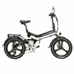 Cyrusher XF590 Folding Electric Bike 500W 48V 10 Ah Battery 7 Speed City E-bike - White