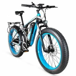 Cyrusher XF800 Electric Bike Full Suspension 26'' x 4'' Fat Tires 750W Motor 13Ah Removable Battery 28mph Top Speed - Blue 10 Cyrusher XF800 Electric Bike Full Suspension 26'' x 4'' Fat Tires 750W Motor 13Ah Removable Battery 28mph Top Speed - Blue -Sports & Outdoors Sales Cyrusher XF800 Electric Bike Full Suspension Blue 499278 4