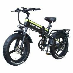 DEEPOWER H20 Pro (GR20) Electric Bike 20*4.0 Inch Fat Tire 48V 1000W Motor 57Km/h Max Load 17.5Ah Battery Shimano 7 Speed Gear 150KG Load