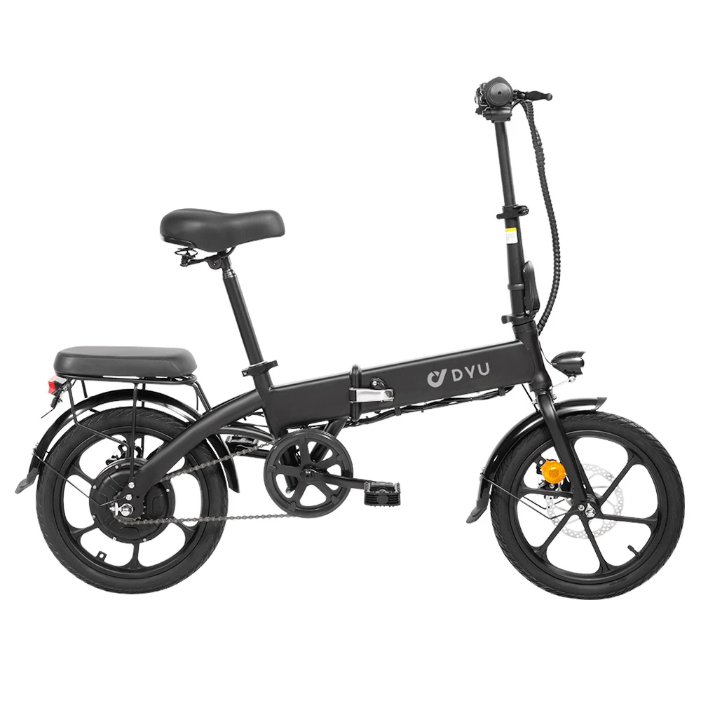 DYU A1F Electric City Bike 16 Inch Folding E- Bike 250W Motor 25Km/h 7.5Ah 36V Battery Black 1 DYU A1F Electric City Bike 16 Inch Folding E- Bike 250W Motor 25Km/h 7.5Ah 36V Battery Black