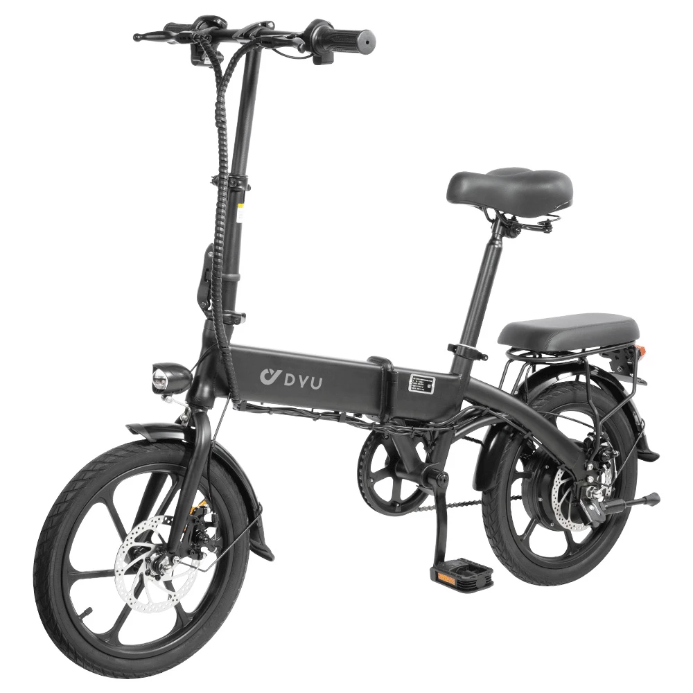 DYU A1F Electric City Bike 16 Inch Folding E- Bike 250W Motor 25Km/h 7.5Ah 36V Battery Black 2 DYU A1F Electric City Bike 16 Inch Folding E- Bike 250W Motor 25Km/h 7.5Ah 36V Battery Black - Image 2