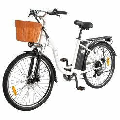 DYU C6 Electric Bicycle 350W Motor Max Speed 25km/h 36V 12.5AH 70km Max Range - White -Sports & Outdoors Sales DYU C6 Electric Bicycle 350W Motor 36V 12 5AH White 497642 2