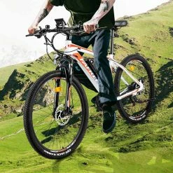 FAFREES Hailong One 26 Inch Electric Bike 250W Powerful Motor with 36V 10Ah Lithium-ion Battery SHIMANO 21 Speed - White -Sports & Outdoors Sales FAFREES 26 Inch Electric Bike 250W Powerful Motor White 493949 3