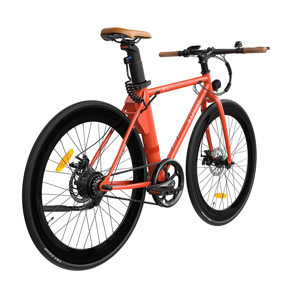 FAFREES F1 Electric Bike 250W Brushless Motor 25km/h Max Speed 9Ah Battery Shimano 7-Speed Transmission - Orange 5 FAFREES F1 Electric Bike 250W Brushless Motor 25km/h Max Speed 9Ah Battery Shimano 7-Speed Transmission - Orange - Image 5