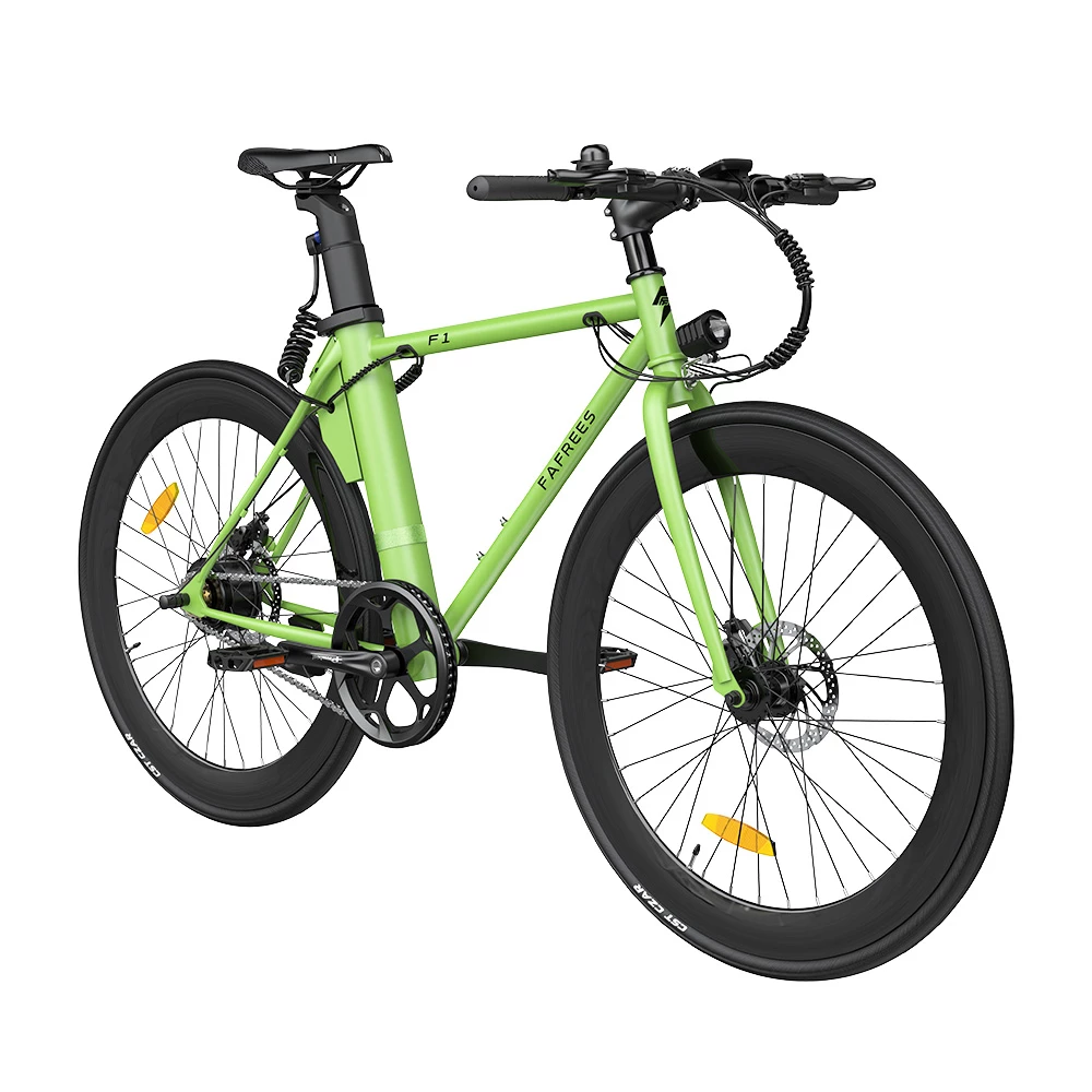 FAFREES F1 Electric Bike 250W Brushless Motor 25km/h Max Speed 9Ah Battery Shimano 7-Speed Transmission - Green 2 FAFREES F1 Electric Bike 250W Brushless Motor 25km/h Max Speed 9Ah Battery Shimano 7-Speed Transmission - Green - Image 2