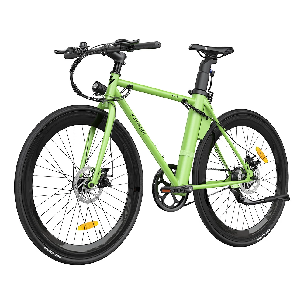FAFREES F1 Electric Bike 250W Brushless Motor 25km/h Max Speed 9Ah Battery Shimano 7-Speed Transmission - Green 3 FAFREES F1 Electric Bike 250W Brushless Motor 25km/h Max Speed 9Ah Battery Shimano 7-Speed Transmission - Green - Image 3
