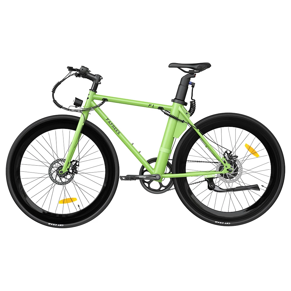 FAFREES F1 Electric Bike 250W Brushless Motor 25km/h Max Speed 9Ah Battery Shimano 7-Speed Transmission - Green 4 FAFREES F1 Electric Bike 250W Brushless Motor 25km/h Max Speed 9Ah Battery Shimano 7-Speed Transmission - Green - Image 4