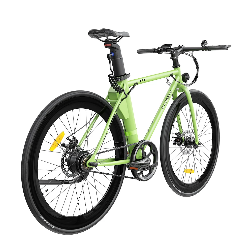FAFREES F1 Electric Bike 250W Brushless Motor 25km/h Max Speed 9Ah Battery Shimano 7-Speed Transmission - Green 5 FAFREES F1 Electric Bike 250W Brushless Motor 25km/h Max Speed 9Ah Battery Shimano 7-Speed Transmission - Green - Image 5
