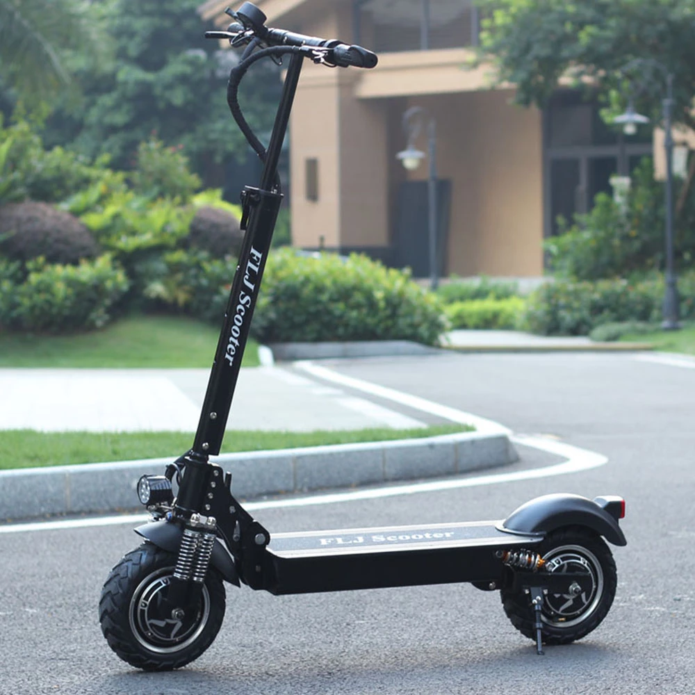 FLJ T11 1200W*2 Dual Motors Electric Scooter 10'' Tire 52V LG 30Ah Battery for 90-120km Range without Seat 5 FLJ T11 1200W*2 Dual Motors Electric Scooter 10'' Tire 52V LG 30Ah Battery for 90-120km Range without Seat - Image 5