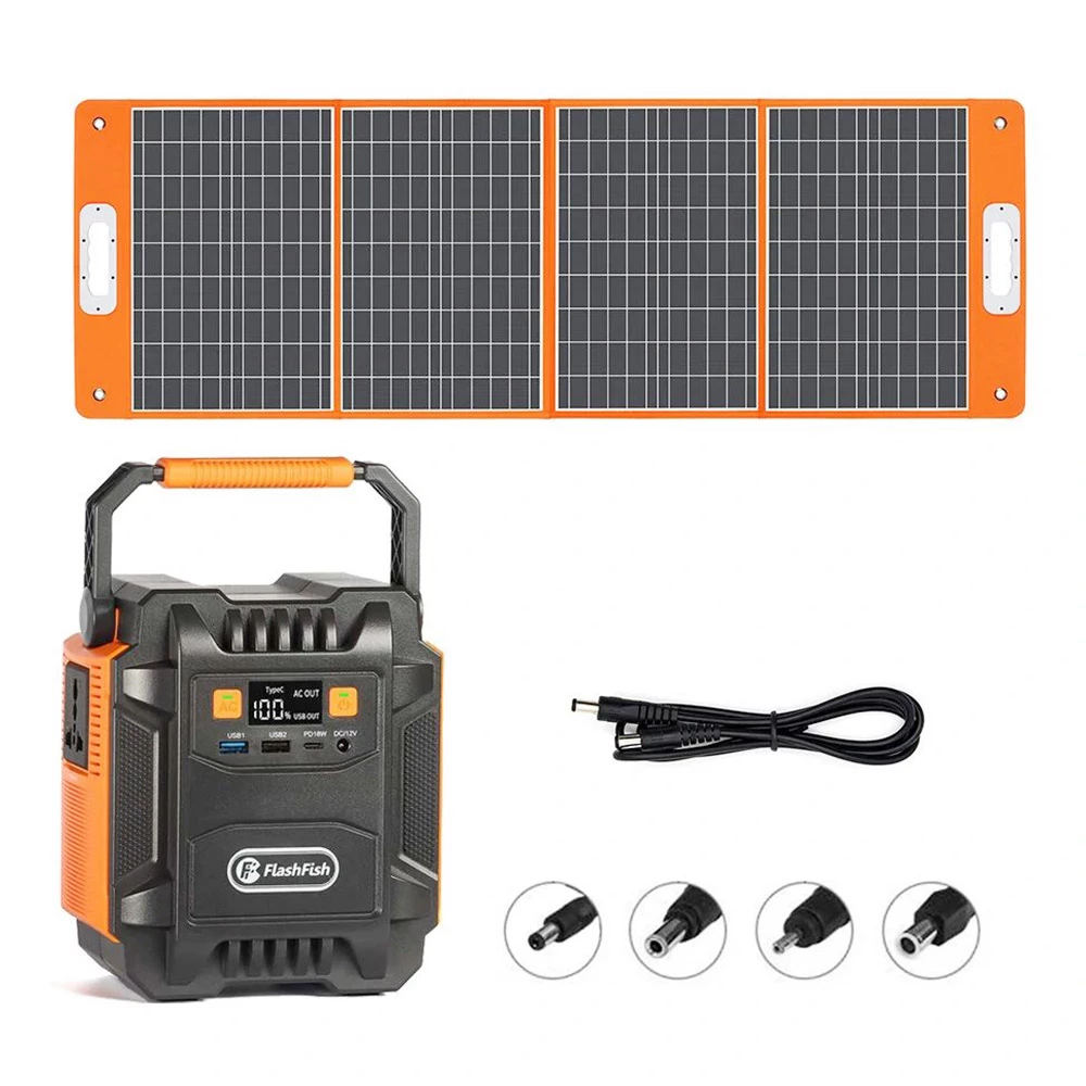 Flashfish A201 172WH 200W 220V Power Station + TSP 18V 100W Foldable Solar Panel Emergency Energy Kit With DC/USB Output 1 Flashfish A201 172WH 200W 220V Power Station + TSP 18V 100W Foldable Solar Panel Emergency Energy Kit With DC/USB Output