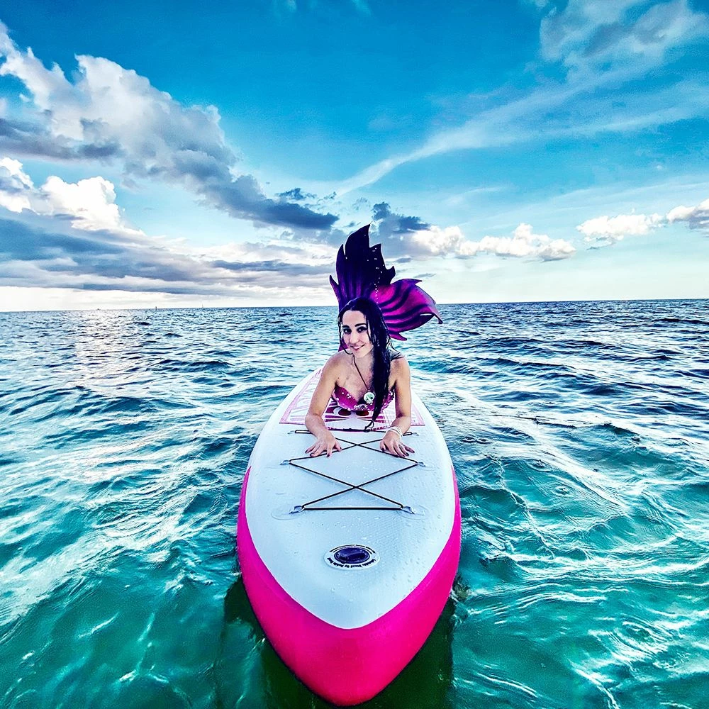 FunWater Cruise SUPFW02B Inflatable Stand Up Paddle Board 335x84x15cm Ultra-Light for All Levels with 10L Dry Bag Travel Backpack - Pink 2 FunWater Cruise SUPFW02B Inflatable Stand Up Paddle Board 335x84x15cm Ultra-Light for All Levels with 10L Dry Bag Travel Backpack - Pink - Image 2