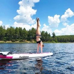 FunWater Cruise SUPFW02B Inflatable Stand Up Paddle Board 335x84x15cm Ultra-Light for All Levels with 10L Dry Bag Travel Backpack - Pink 8 FunWater Cruise SUPFW02B Inflatable Stand Up Paddle Board 335x84x15cm Ultra-Light for All Levels with 10L Dry Bag Travel Backpack - Pink -Sports & Outdoors Sales FunWater Cruise 335x84x15cm Inflatable SUP Board 500273 2