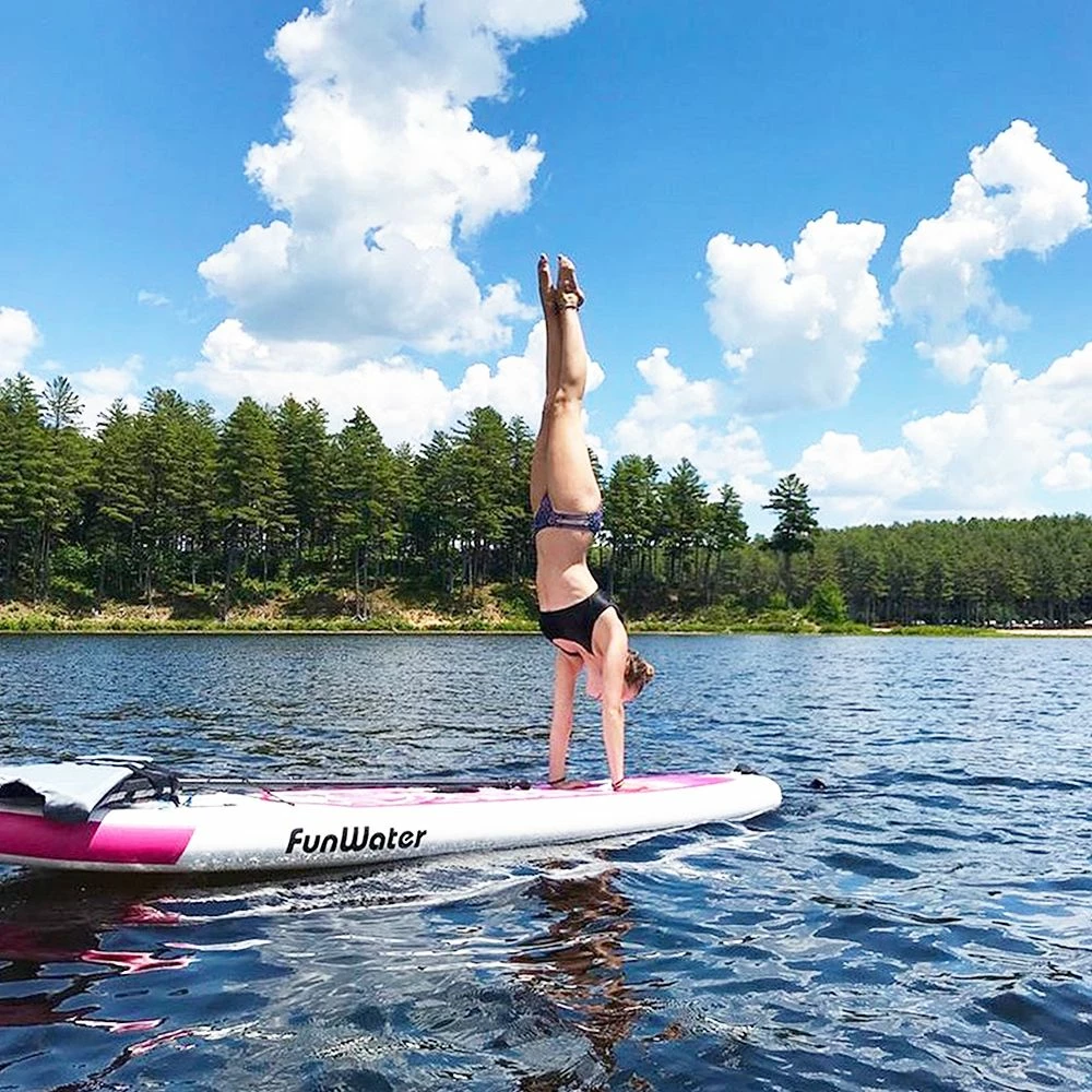 FunWater Cruise SUPFW02B Inflatable Stand Up Paddle Board 335x84x15cm Ultra-Light for All Levels with 10L Dry Bag Travel Backpack - Pink 3 FunWater Cruise SUPFW02B Inflatable Stand Up Paddle Board 335x84x15cm Ultra-Light for All Levels with 10L Dry Bag Travel Backpack - Pink - Image 3