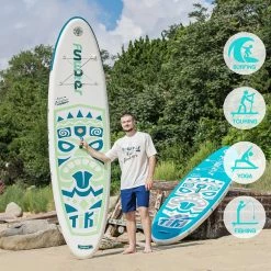 FunWater SUPFW05A NEW TIKI Inflatable Stand Up Paddle Board 10.6'' Long 33' Wide 6' Thick 10 FunWater SUPFW05A NEW TIKI Inflatable Stand Up Paddle Board 10.6'' Long 33' Wide 6' Thick -Sports & Outdoors Sales FunWater NEW TIKI Inflatable Stand Up Paddle Board 507207 4