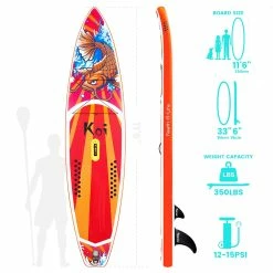 Funwater Racing Roard KOI 350x84x15cm Inflatable Stand Up Paddling Board Maximum Load 150kg with Accessories 9 Funwater Racing Roard KOI 350x84x15cm Inflatable Stand Up Paddling Board Maximum Load 150kg with Accessories -Sports & Outdoors Sales Funwater Racing Roard KOI 350x84x15cm Inflatable SUP Board 500279 3