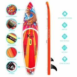 Funwater Racing Roard KOI 350x84x15cm Inflatable Stand Up Paddling Board Maximum Load 150kg with Accessories 11 Funwater Racing Roard KOI 350x84x15cm Inflatable Stand Up Paddling Board Maximum Load 150kg with Accessories -Sports & Outdoors Sales Funwater Racing Roard KOI 350x84x15cm Inflatable SUP Board 500279 5