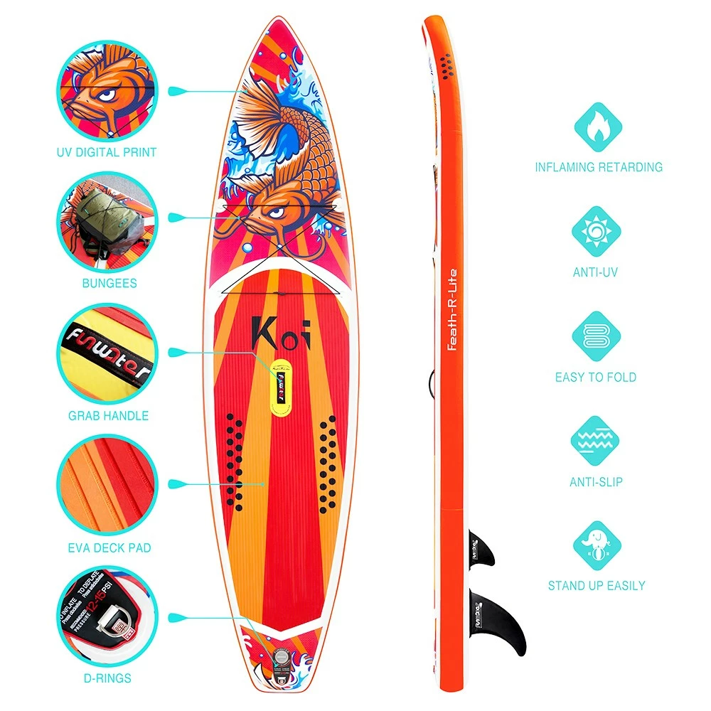 Funwater Racing Roard KOI 350x84x15cm Inflatable Stand Up Paddling Board Maximum Load 150kg with Accessories 6 Funwater Racing Roard KOI 350x84x15cm Inflatable Stand Up Paddling Board Maximum Load 150kg with Accessories - Image 6