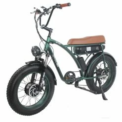 GOGOBEST GF750 Electric Bicycle 1000W*2 Dual Motors 50Km/h Max Speed 48V 17.5Ah Battery 20*4.0 Inch Fat Tire Shimano 7-Speed Gear with USB Phone Charging 200KG Max Load - Army Green -Sports & Outdoors Sales GOGOBEST GF750 Electric Bicycle 1000W 2 Dual Motors Army Green 517424 3