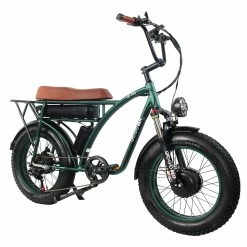 GOGOBEST GF750 Electric Bicycle 1000W*2 Dual Motors 50Km/h Max Speed 48V 17.5Ah Battery 20*4.0 Inch Fat Tire Shimano 7-Speed Gear with USB Phone Charging 200KG Max Load - Army Green -Sports & Outdoors Sales GOGOBEST GF750 Electric Bicycle 1000W 2 Dual Motors Army Green 517424 4
