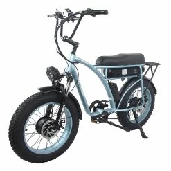 GOGOBEST GF750 Electric Bicycle 1000W*2 Dual Motors 50Km/h Max Speed 48V 17.5Ah Battery 20*4.0 Inch Fat Tire Shimano 7-Speed Gear with USB Phone Charging 200KG Max Load - Blue -Sports & Outdoors Sales GOGOBEST GF750 Electric Bicycle 1000W 2 Dual Motors Blue 517426 2