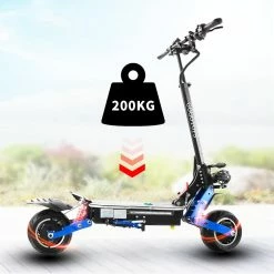 GOGOTOPS GS8 Electric Scooter 3000W*2 Dual Motors 80Km/h Max Speed 60V 38.4Ah Battery 10 Inch Pneumatic Road Tire 80Km Range 200KG Max Load Dual Shock Absorbers -Sports & Outdoors Sales GOGOTOPS GS8 Electric Scooter 3000W 2 Dual Motors Without Seat 515193 2