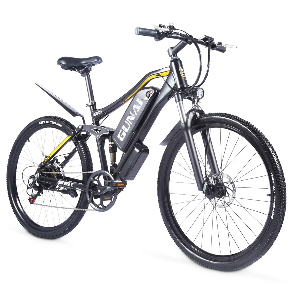 GUNAI M60 500W 48V 15Ah 27*1.95'' Electric Bicycle 35km/h Max Speed 35-45km Mileage Range 120kg Max Load - Black 2 GUNAI M60 500W 48V 15Ah 27*1.95'' Electric Bicycle 35km/h Max Speed 35-45km Mileage Range 120kg Max Load - Black - Image 2