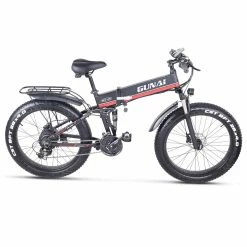 GUNAI MX01 1000W 48V 12.8Ah 26'' Electric Bicycle 40km/h Max Speed 40-50km Mileage Range 150kg Max Load - Red