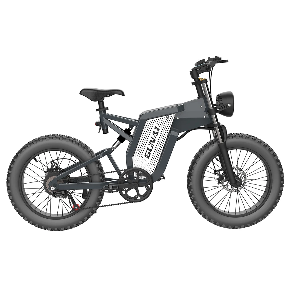GUNAI MX25 Electric Bicycle 20*4.0 Inch Fat Tires 2000W Brushless Motor 50Km/h Max Speed 48V 25Ah Battery Shimano 7-Speed Double Oil Brakes 75KM Mileage Range 200KG Payload E-Bike - Black 2 GUNAI MX25 Electric Bicycle 20*4.0 Inch Fat Tires 2000W Brushless Motor 50Km/h Max Speed 48V 25Ah Battery Shimano 7-Speed Double Oil Brakes 75KM Mileage Range 200KG Payload E-Bike - Black - Image 2