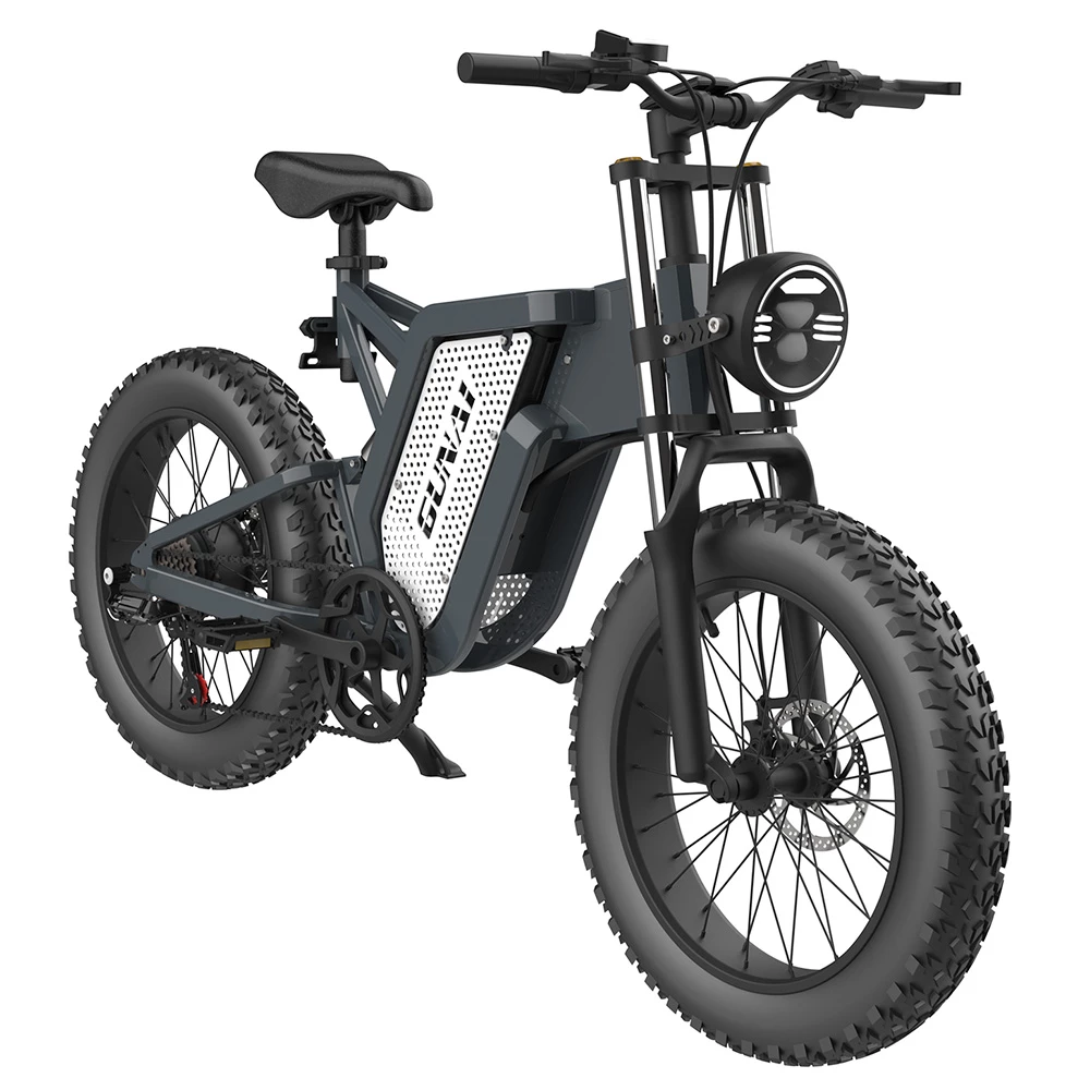 GUNAI MX25 Electric Bicycle 20*4.0 Inch Fat Tires 2000W Brushless Motor 50Km/h Max Speed 48V 25Ah Battery Shimano 7-Speed Double Oil Brakes 75KM Mileage Range 200KG Payload E-Bike - Black 3 GUNAI MX25 Electric Bicycle 20*4.0 Inch Fat Tires 2000W Brushless Motor 50Km/h Max Speed 48V 25Ah Battery Shimano 7-Speed Double Oil Brakes 75KM Mileage Range 200KG Payload E-Bike - Black - Image 3